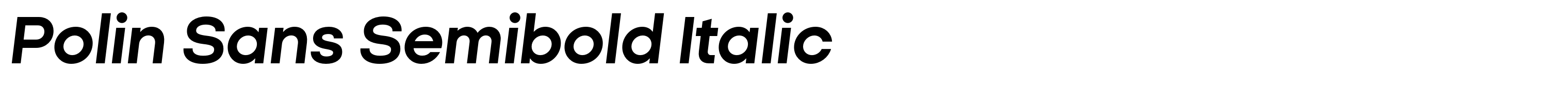Polin Sans Semibold Italic